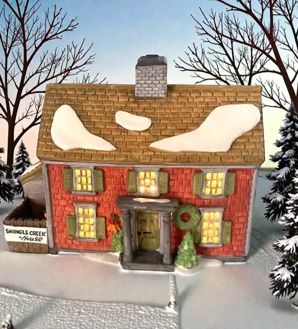 VTG ORIGINAL Dept 56 Heritage Village Shingle Creek House Lighted Retired EUC